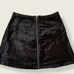 Velvet gogo skirt o ring zipper- flawed!!